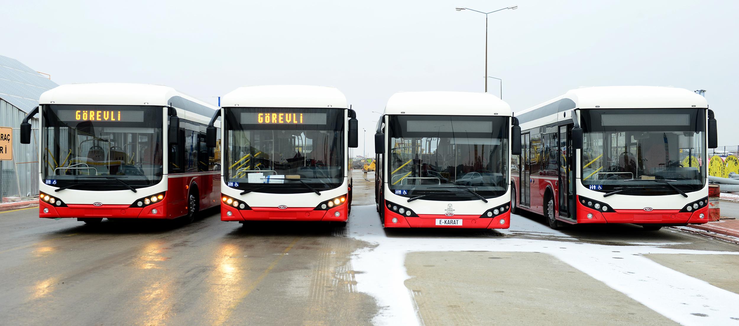 Konya Büyükşehir Belediyesi Elektrikli Otobüslerini Hizmete Aldı
