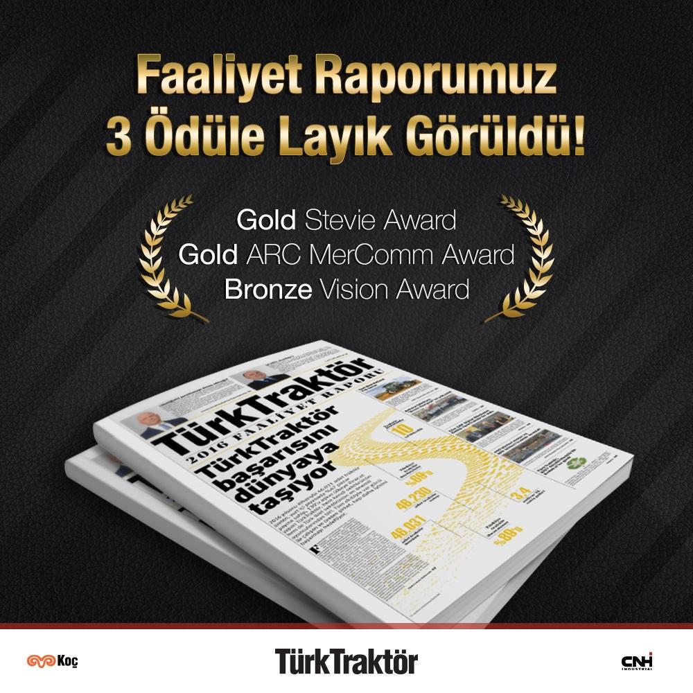 TürkTraktör’ün Faaliyet Raporu, Altın Ödül’e layık görüldü