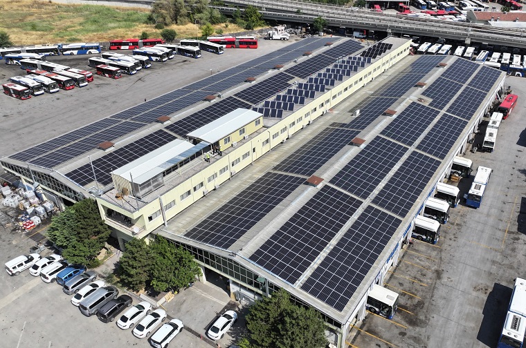 EGO Macunköy Otobüs Bakım-Onarım Atölyelerine Güneş Enerjisi Santrali Kuruldu